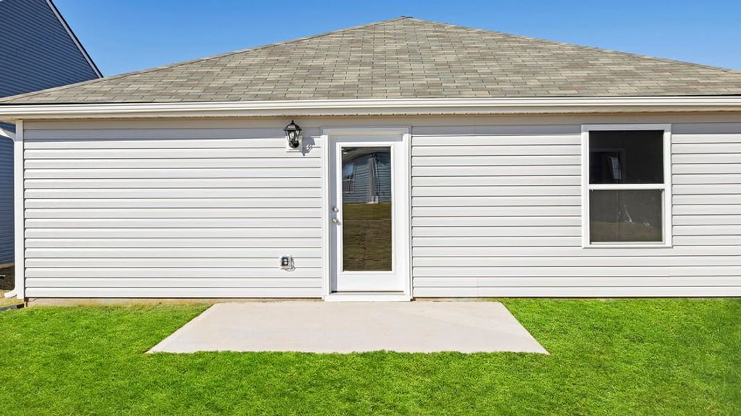 Exterior details and patio area of a home in Harper Ridge, Roebuck (Image 19).