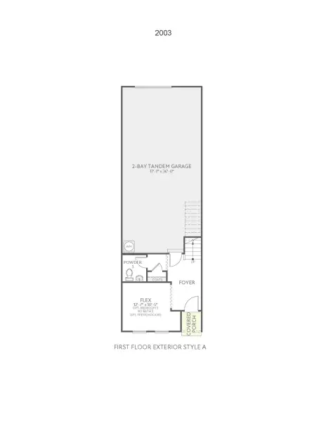 2D floor plan layout of this home in Old Town Village, Waxhaw, NC (Image 3).