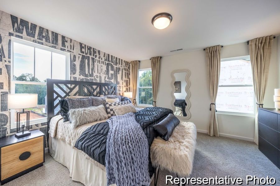 Furnished interior view inside a new home in Village at Reedy Creek Townhomes, Charlotte (Image 12).