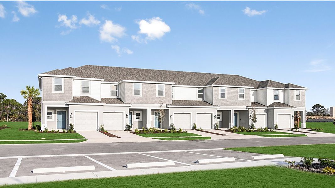 Representative exterior photo of a completed home built from the Marigold by Taylor Morrison in Vinterra Townhomes, Nokomis, FL (Image 14).