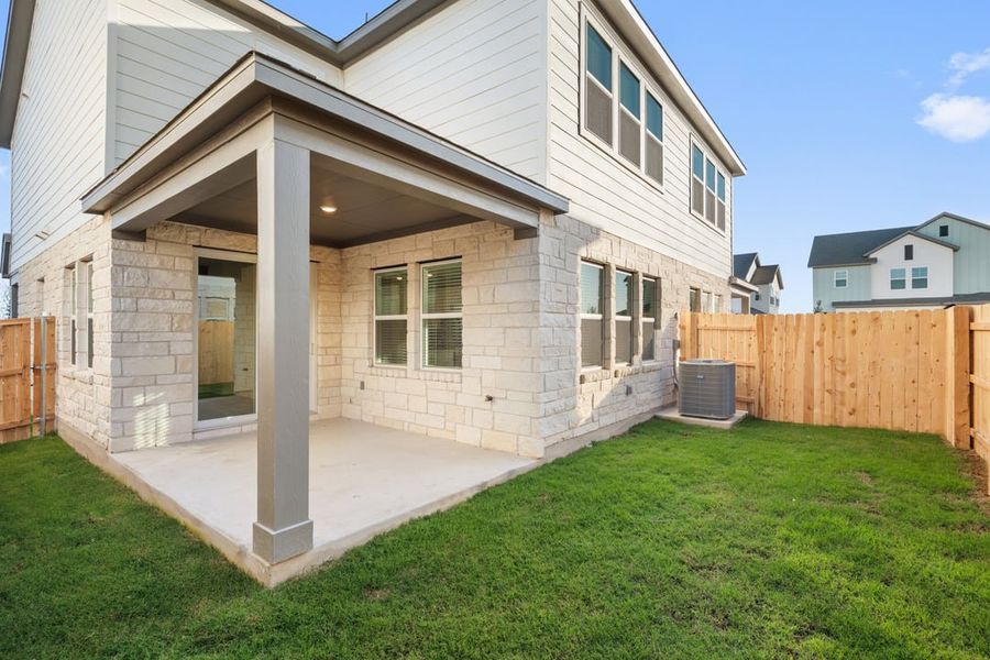 Exterior details and patio area of a home in Union Collection at Park Central, Georgetown (Image 27). Exterior details and patio area of a home in Union Collection at Park Central, Georgetown (Image 27).