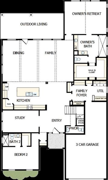 2D floor plan layout of this home in Prairieland Village 60' Homesites, Cypress, TX (Image 2). 2D floor plan layout of this home in Prairieland Village 60' Homesites, Cypress, TX (Image 2).