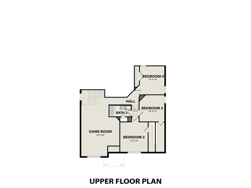 2D floor plan layout for the The Ridgeport E by Davidson Homes LLC in Benders Cove, Mount Juliet, TN (Image 4).