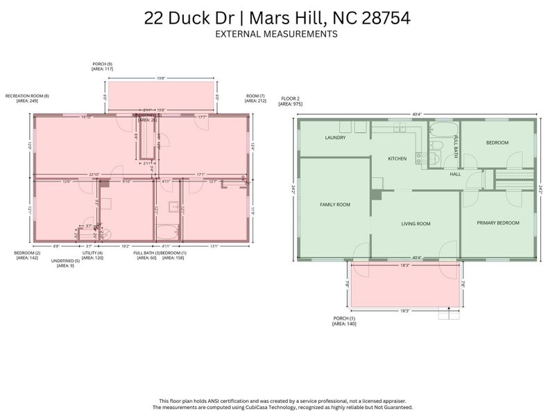 2D floor plan layout of this home in , Mars Hill, NC (Image 3).