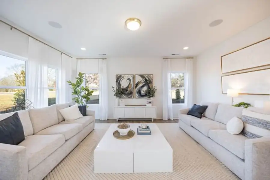 Representative furnished interior of a home built from the Hudson by True Homes in Whispering Hills, Locust (Image 8).