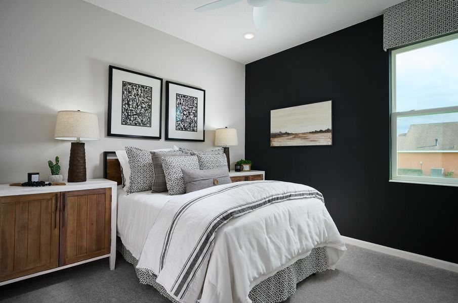 Representative furnished interior of a home built from the Hampton by Park Square Residential in Summerbrooke, Mount Dora (Image 10).