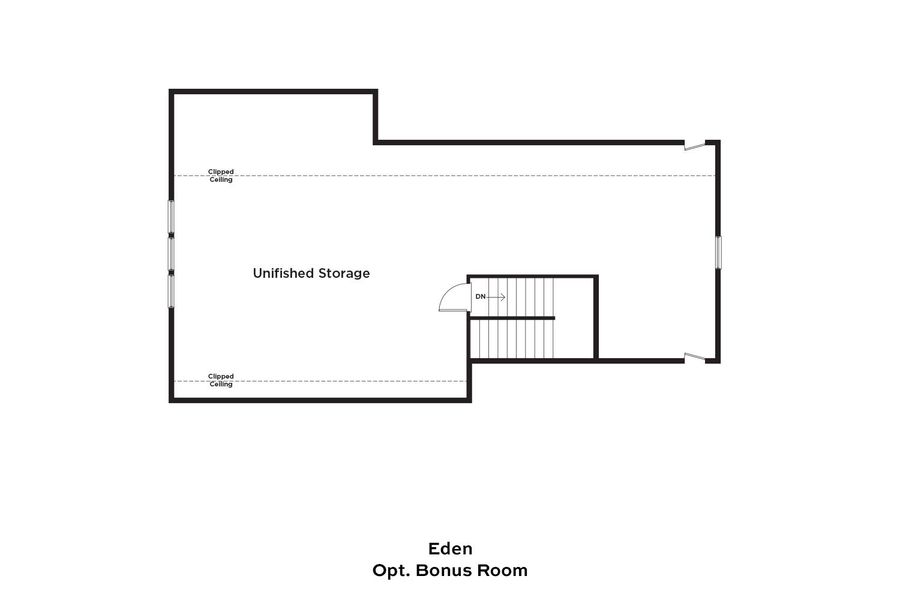 2D floor plan layout for the Eden by DRB Elevate. in Summerwind Crossing at Lakes of Cane Bay, Summerville, SC (Image 8).