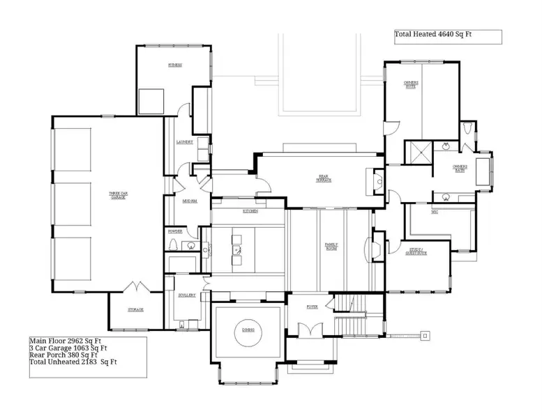 Main level floor plan Main level floor plan