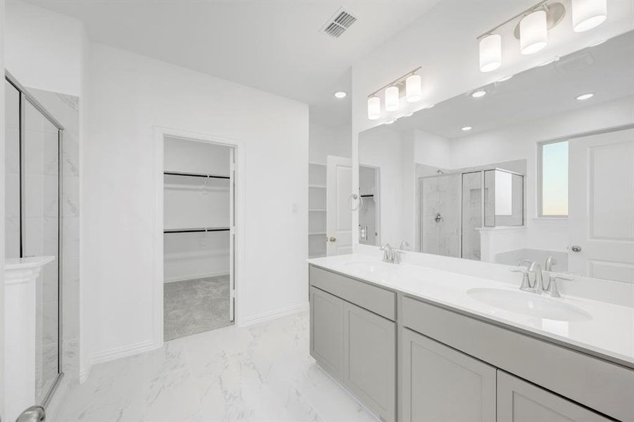 Furnished interior view inside a new home in Lily Creek at Sutton Fields, Aubrey (Image 12).