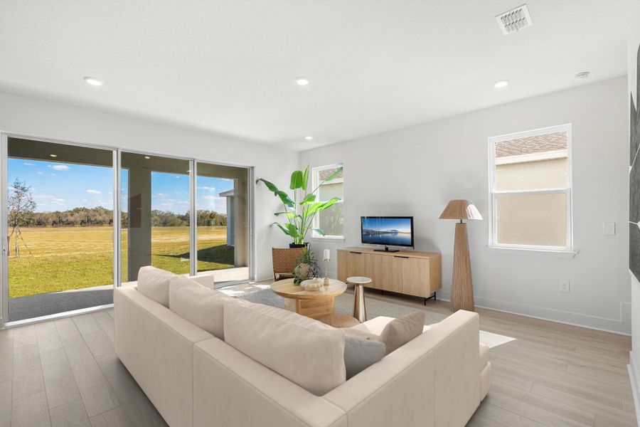 Sliding Back Doors from the Living Room