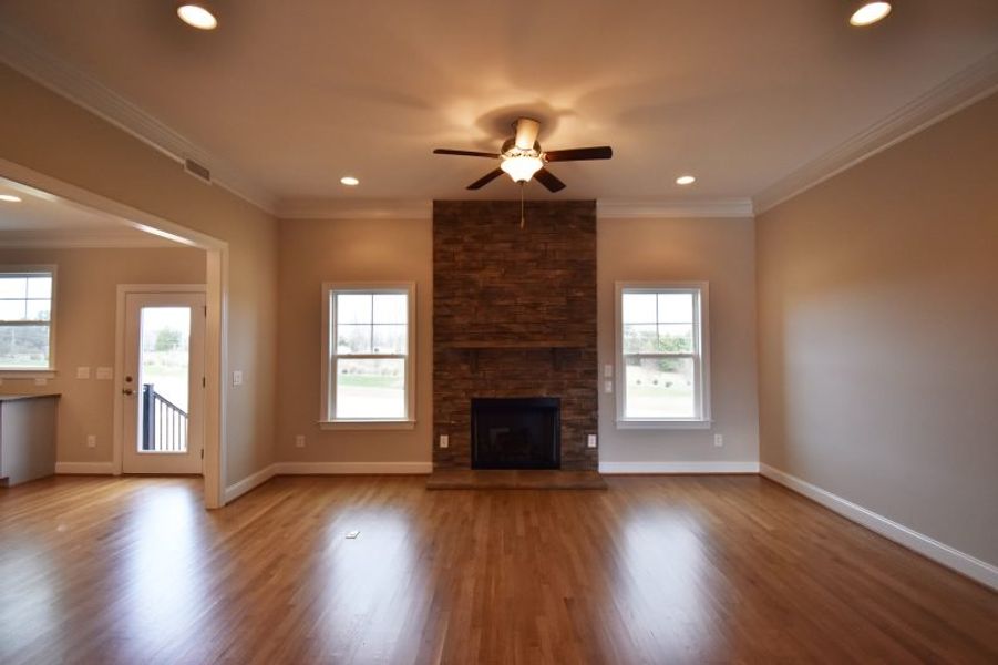 Representative unfurnished interior of a home built from the Lancaster by Keystone Homes NC in Preserve at Carriage Cove, Oak Ridge (Image 25).