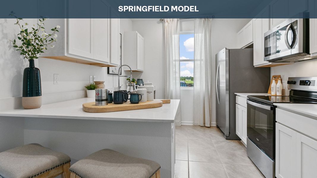 Furnished interior view inside a new home in Cordera Townhomes, St. Augustine (Image 11).