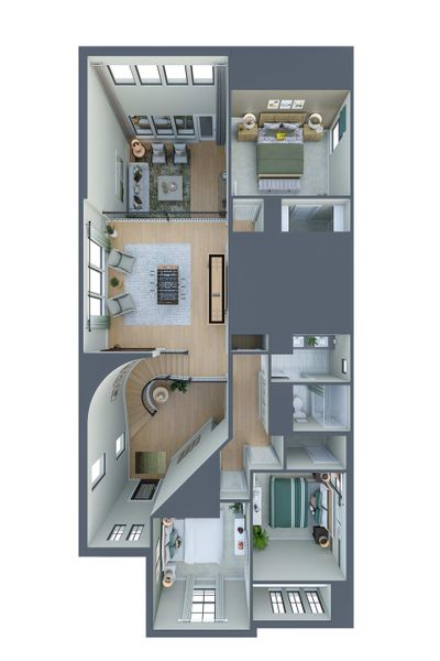 2D floor plan layout for the Kea by Tri Pointe Homes in Trillium, Richmond, TX (Image 4).