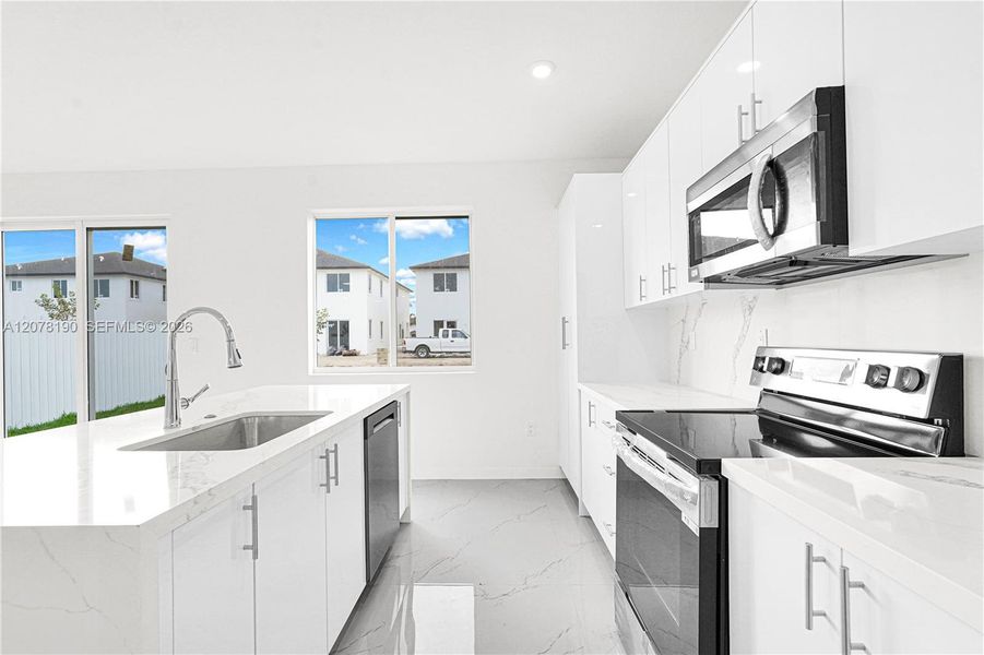 Furnished interior view inside a new home in , Miami (Image 17).