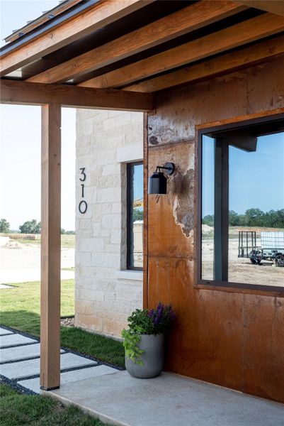 Close-up of interior finishes inside a home in Hye Springs Ranch, Hye (Image 15).