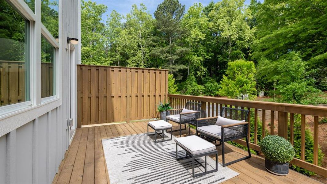 Exterior details and patio area of a home in Overlook at Peachtree Corners, Peachtree Corners (Image 2). Exterior details and patio area of a home in Overlook at Peachtree Corners, Peachtree Corners (Image 2).
