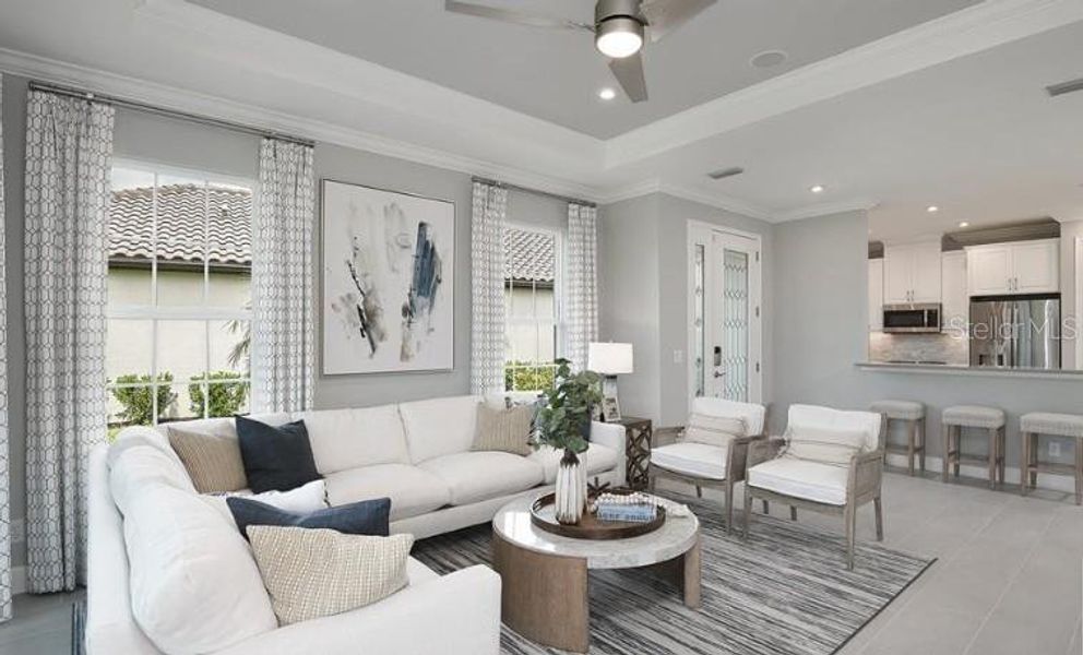 Furnished interior view inside a new home in Esplanade at Azario Lakewood Ranch, Bradenton (Image 6).