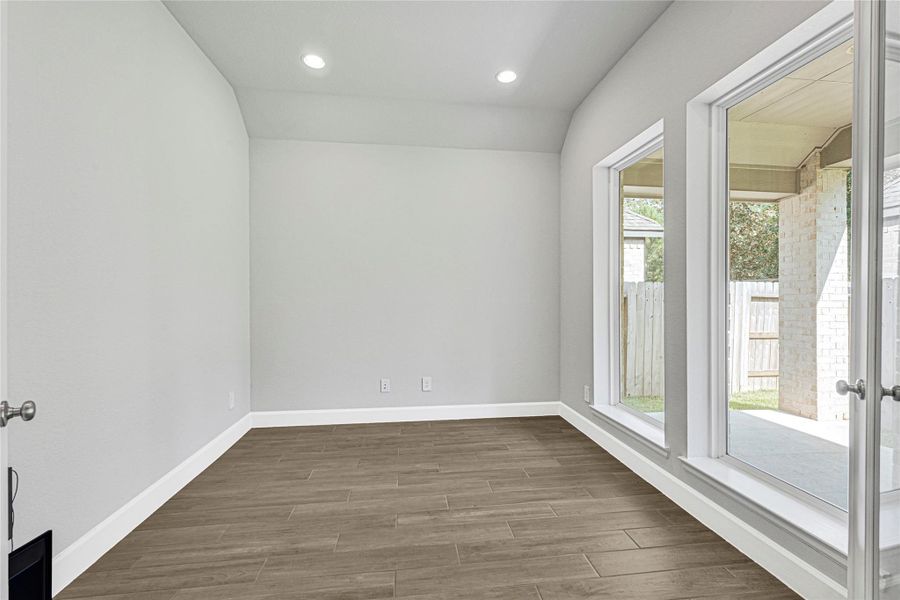 Home office in the back of the home next to the primary bedroom with lots of natural lighting! Home office in the back of the home next to the primary bedroom with lots of natural lighting!