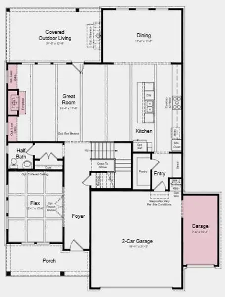 2D floor plan layout of this home in Towson Village, Peachtree City, GA (Image 3).