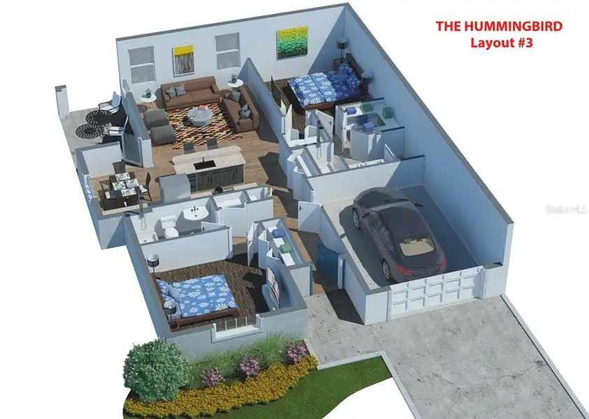 2D floor plan layout of this home in , Lakeland, FL (Image 2).