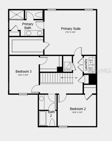 2D floor plan layout of this home in Waterstone, Groveland, FL (Image 3). 2D floor plan layout of this home in Waterstone, Groveland, FL (Image 3).