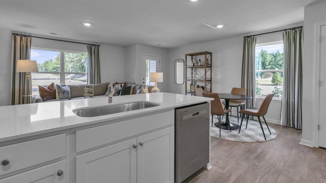 Furnished interior view inside a new home in The Townes at Hunter Hill, Rocky Mount (Image 7).