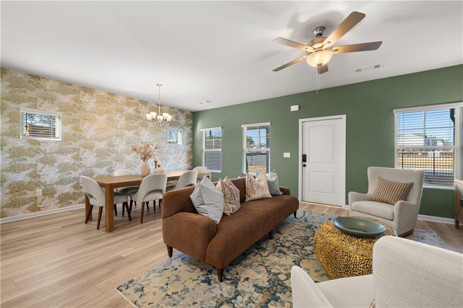 Furnished interior view inside a new home in Lake Carlton, Loganville (Image 28). Furnished interior view inside a new home in Lake Carlton, Loganville (Image 28).