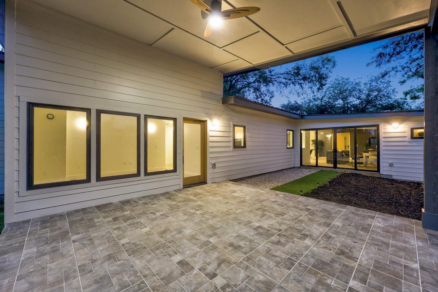 Exterior details and patio area of a home in , Austin (Image 3). Exterior details and patio area of a home in , Austin (Image 3).