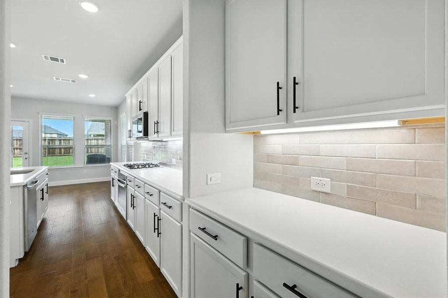 Butlers pantry off the kitchen with a massive walk in pantry!