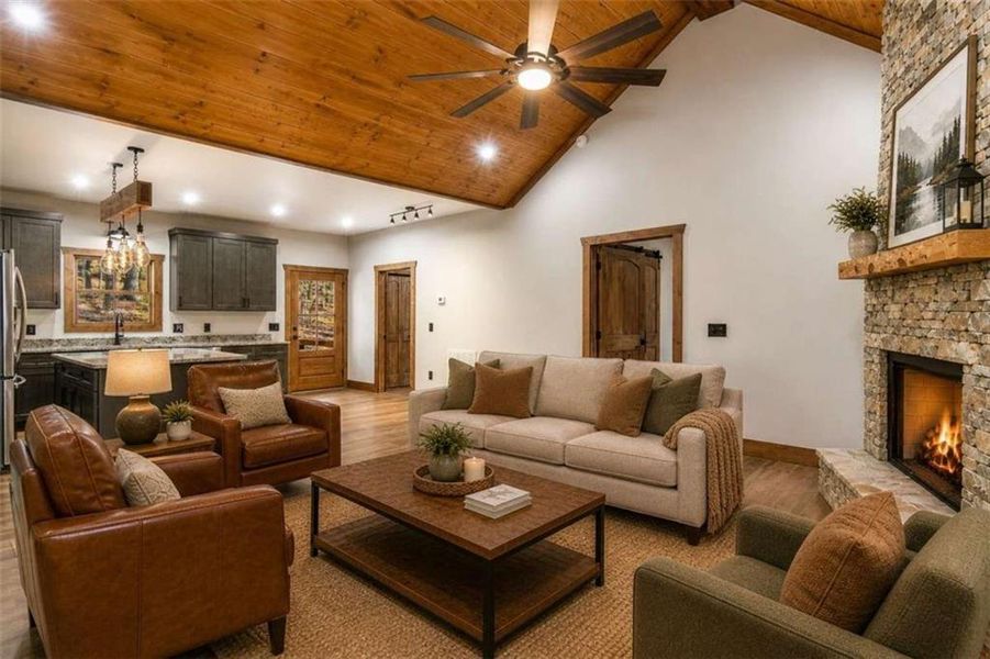 Furnished interior view inside a new home in , Talking Rock (Image 16).