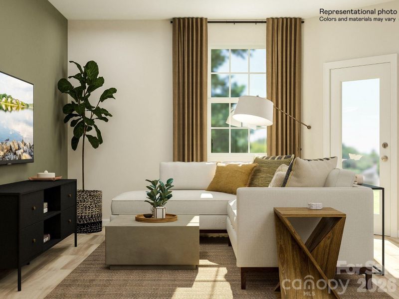 Furnished interior view inside a new home in Redhawk, Belmont (Image 8).