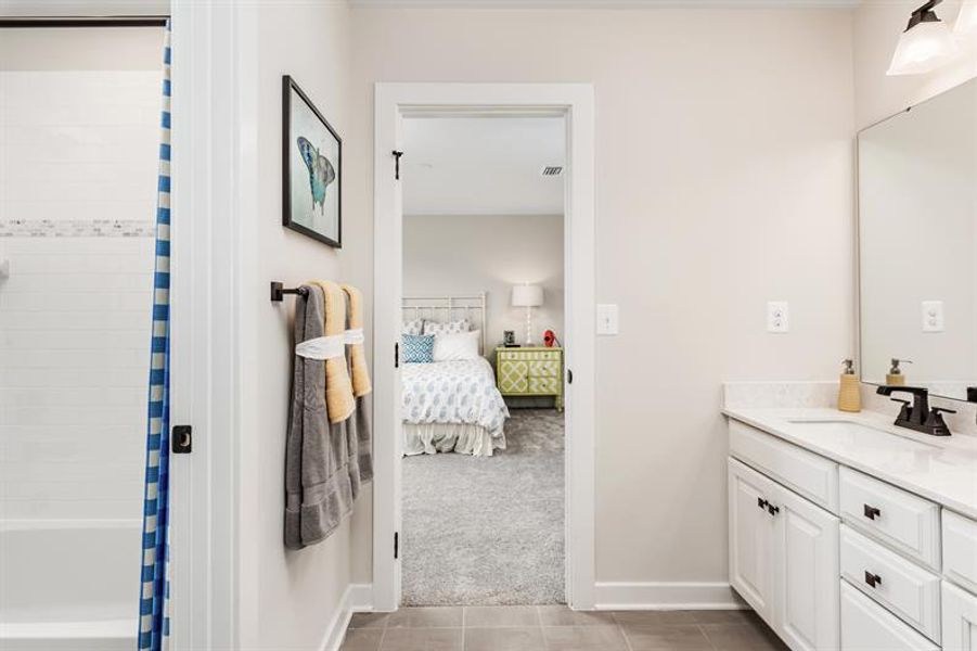 Representative furnished interior of a home built from the York by Ryan Homes in Windsor Estates, Walhalla (Image 18).