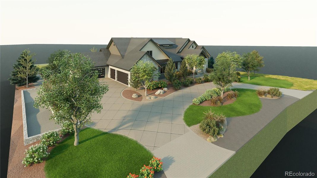 Draft of landscaped property - not included in sale but can be added Draft of landscaped property - not included in sale but can be added