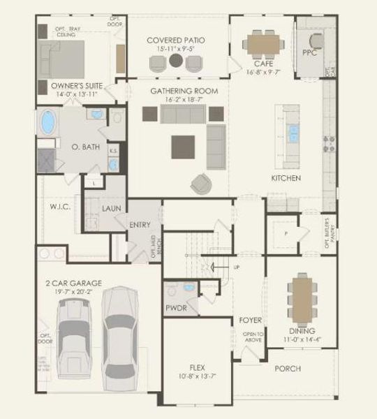 Pulte Homes, Oak Grove/D floor plan