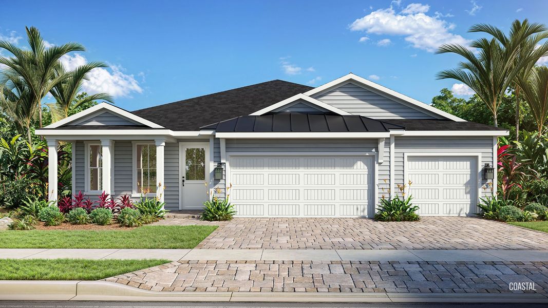 Representative exterior photo of a completed home built from the Oleander by DRB Homes in Haven at Diamond Springs, Jacksonville, FL (Image 1). Representative exterior photo of a completed home built from the Oleander by DRB Homes in Haven at Diamond Springs, Jacksonville, FL (Image 1).