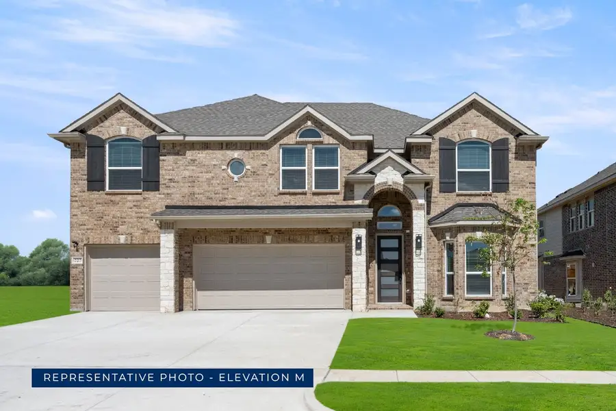 Representative exterior photo of a completed home built from the Boston 2F (w/Media) by First Texas Homes in Spiritas Ranch, Little Elm, TX (Image 22).