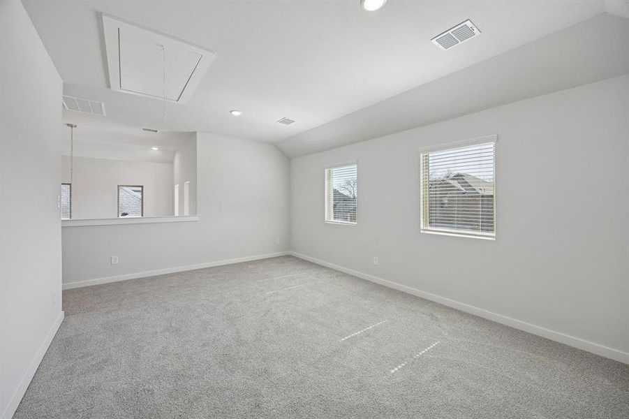 Game Room in the Oak II home plan by Trophy Signature Homes – REPRESENTATIVE PHOTO