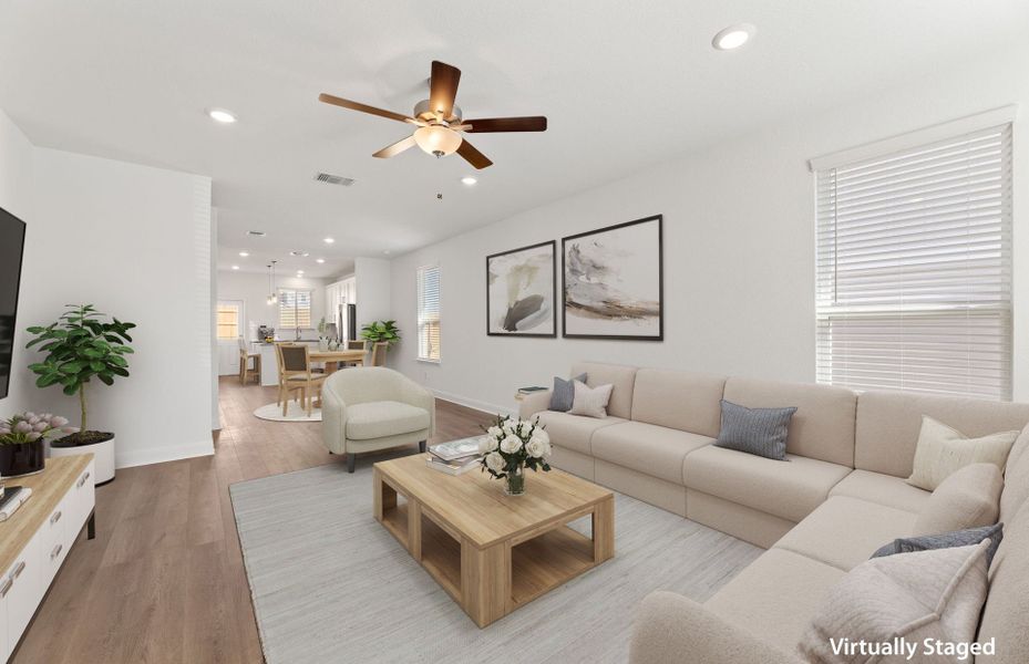 Furnished interior view inside a new home in Patterson Ranch, Georgetown (Image 3).
