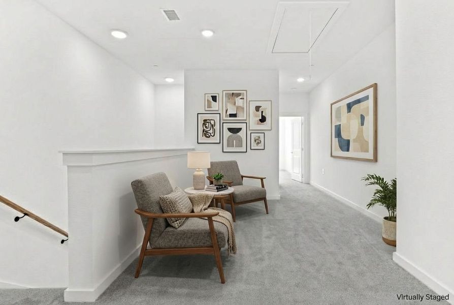Furnished interior view inside a new home in Willow Grove Townhomes, Melissa (Image 14).