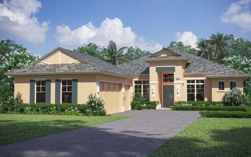 2D floor plan layout for the Triton Grande 25 by GHO Homes in The Strand, Indian River Shores, FL (Image 3).
