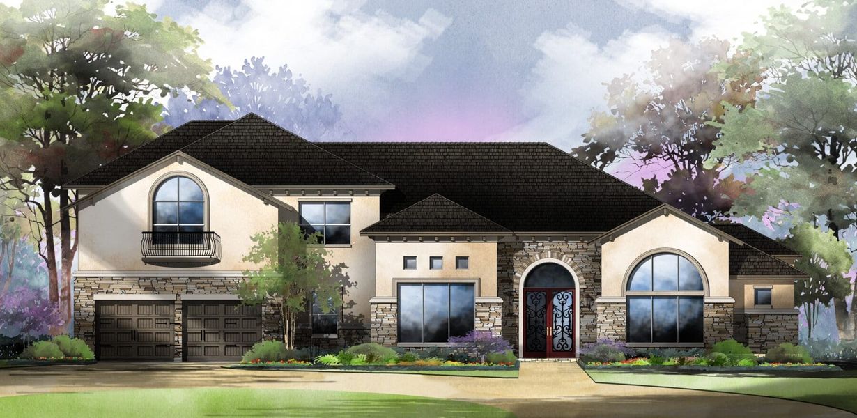 Mitchell Floor Plan Elevation A, Enchanted Bluff, Garden Ridge | Sitterle Homes Mitchell Floor Plan Elevation A, Enchanted Bluff, Garden Ridge | Sitterle Homes
