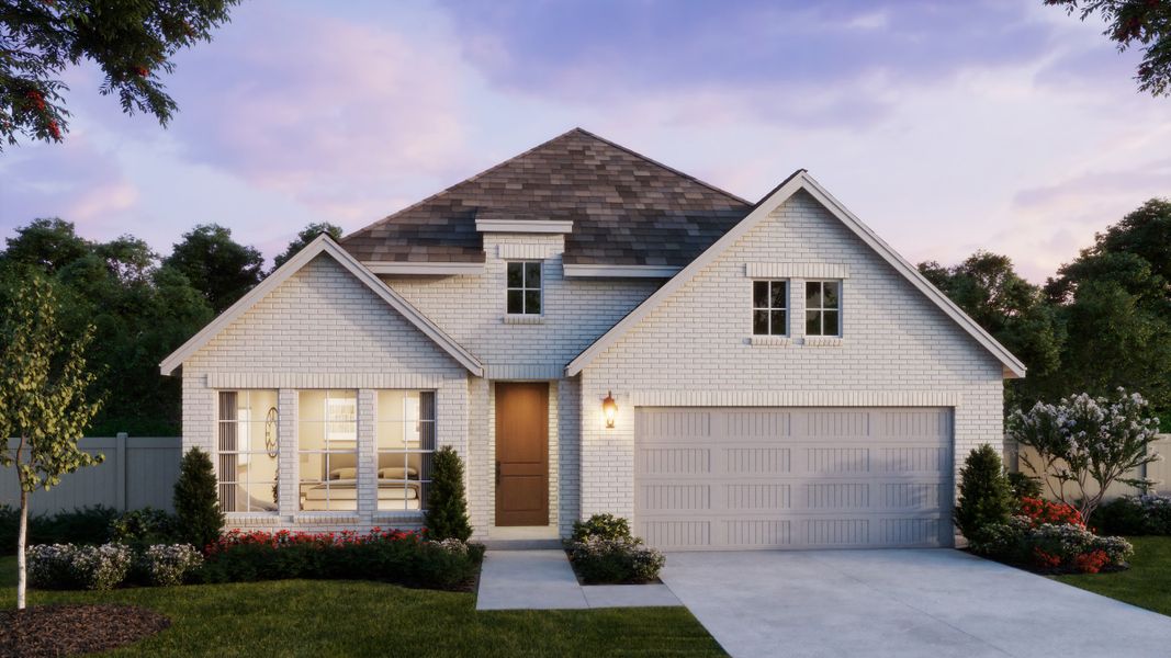 Representative exterior photo of a completed home built from the Chapelle III by Normandy Homes in Rainwater Crossing, Celina, TX (Image 16).