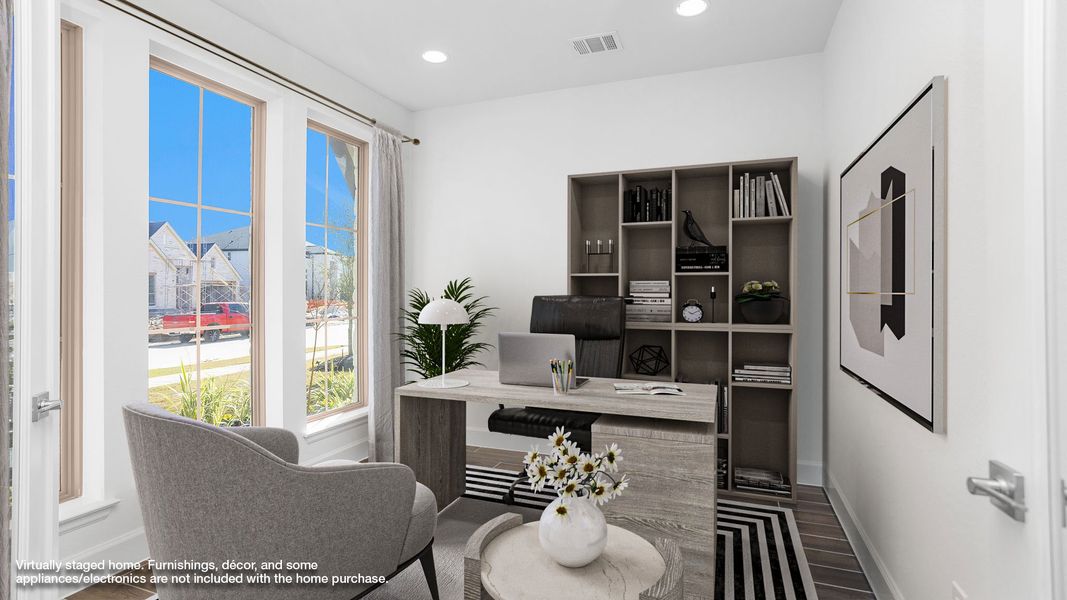 Representative furnished interior of a home built from the 3095W by Perry Homes in Meridiana, Rosharon (Image 10).