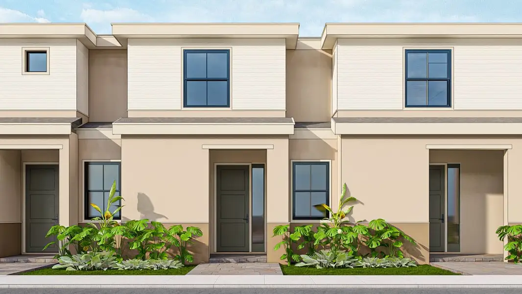Front exterior of a new home in Palm Cay, Florida City, FL, highlighting curb appeal (Image 3).