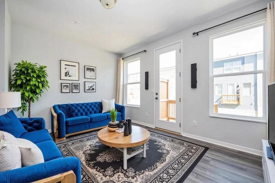 Furnished interior view inside a new home in , Atlanta (Image 8).