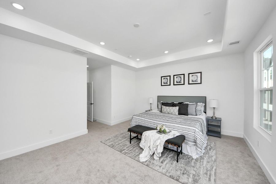 Primary bedroom on the second floor