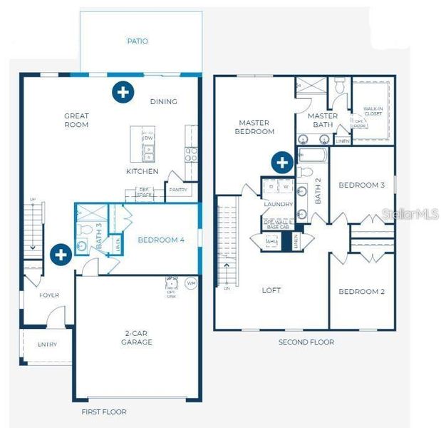 2D floor plan layout of this home in Villamar, Winter Haven, FL (Image 3).