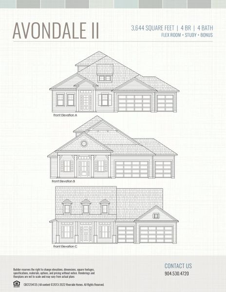 Representative rendering of the exterior for the Avondale II by Riverside Homes (Image 5). Representative rendering of the exterior for the Avondale II by Riverside Homes (Image 5).