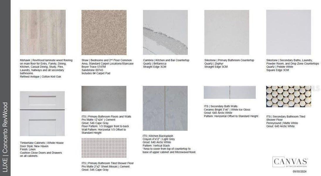 Sample of building materials used in homes in Hammock at Two Rivers, Zephyrhills (Image 24).