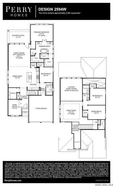 2D floor plan layout of this home in Homestead 55', Schertz, TX (Image 2).